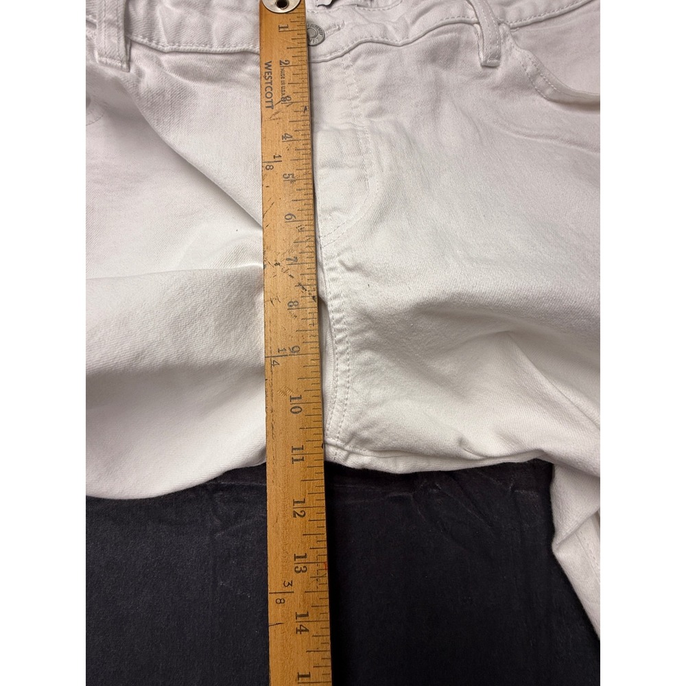 Ava & Viv Women's White Mid Rise Skinny Jeans Size 20 Stretch Plus Size Denim - Picture 8 of 11
